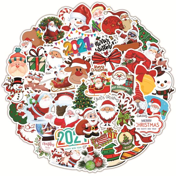 

50pcs kid christmas stickers for lapskateboard motorcycle decals