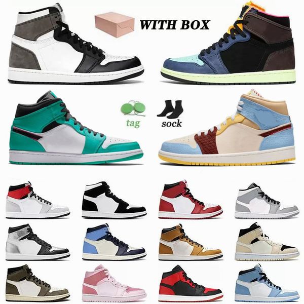 

og 1 jumpman 1s basketball shoes off mens womens mid high dark mocha chicago obsidian unc white lucky green outdoor sports trainers sneakers