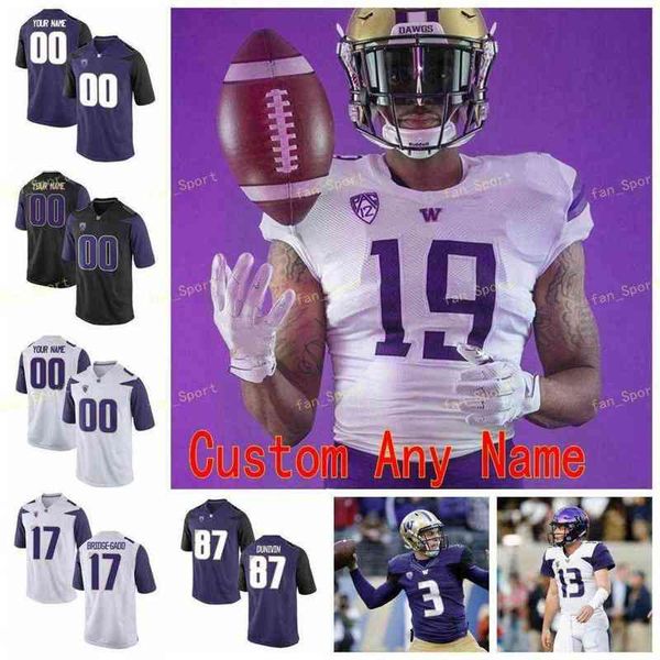 

american college football wear ncaa college jerseys washington huskies 6 desmond trufant 7 taylor rapp 8 dante pettis 9 myles gaskin 43 tris, Black
