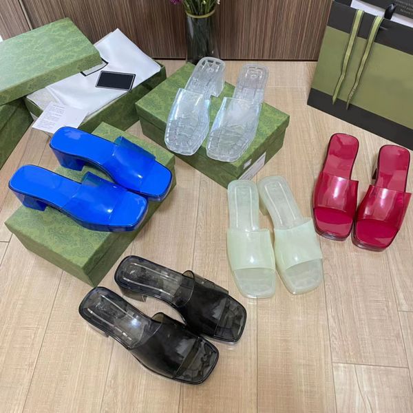 

slippers women high heels fruit sandals slippers rubber beach rainbow slipper chunky heel vintage sandals candy ribbon sizes 35-41, Black
