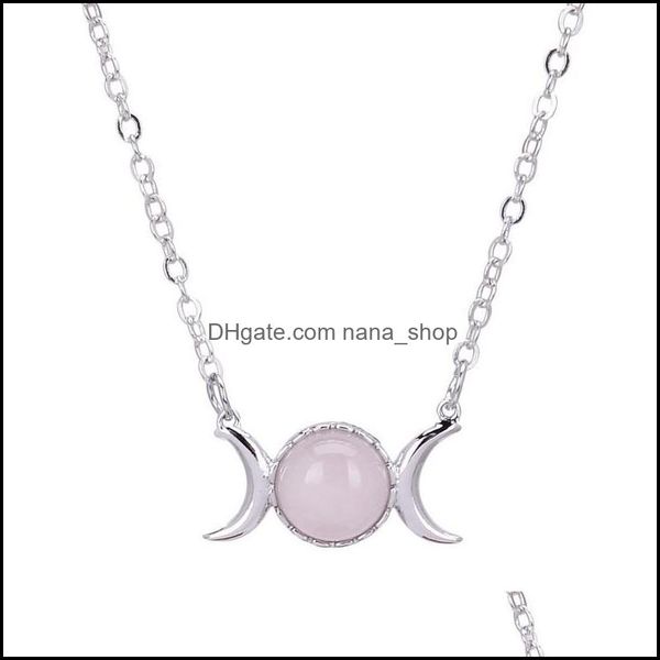 

pendant necklaces round stone pendant rose tiger eye stainless steel necklaces wholesale energy pendants crystal necklace je nanashop dh7rt, Silver