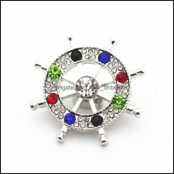 

clasps hooks noosa cute crystal rudder snap button 18mm sier gold diy ginger bracelet necklace jewelry drop delivery 2021 newdhdhpwp