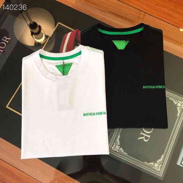 

fshion t shirt bv's designer shirts bottega ven high end european fashion brand bv t-shirt men and women embroidery letter loose short, White;black