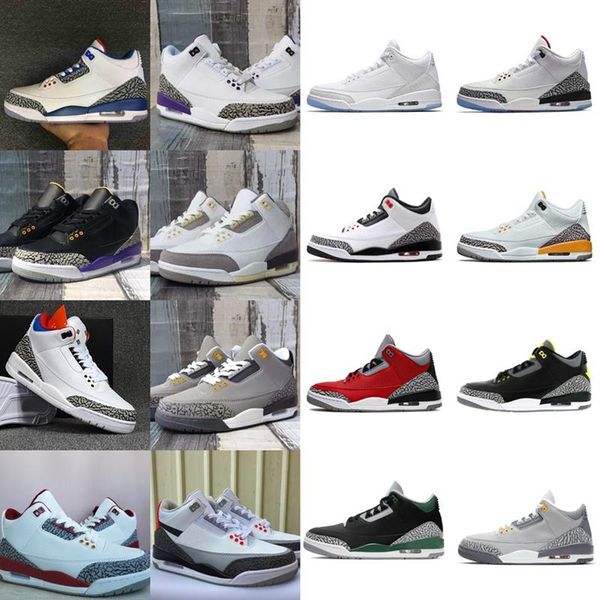 

shoe jumpman red 3 3s mens basketball shoes pine green 3m black red cement tinker unc varsity royal pure white katrina fragment cool grey me