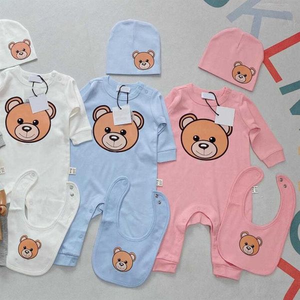 

designers children romper sets newborn kids baby boys girls saliva towel toddler cotton short sleeve jumpsuits infant onesies rompers 2566, Blue