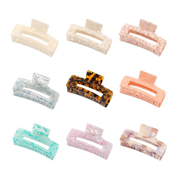 

women hair clips claws large clamps lady hair clip barrette candy color hairpin big square claw bobby pin for girs crab headwear ornaments, Slivery;golden