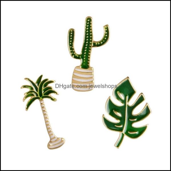 

pins brooches cute cactus enamel brooches pins green plants kawwi korea style lapel for children small size suit shirt collar decor dhg8z, Gray