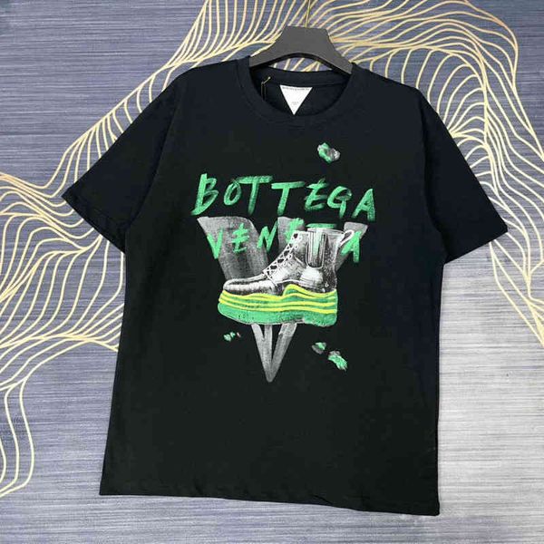 

man's t shirt bv's designer shirts bottega classic brand venet 2022 spring summer new bv shoes letter printed short sleeve t-shirt, White;black