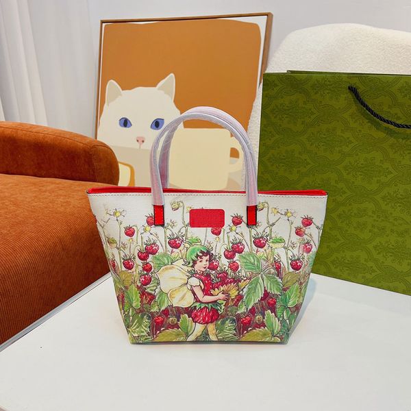 

graffiti tote bag shoulder beach bag women spray handbag purse genuine leather large capacity shopping bags fashion letters button closure g