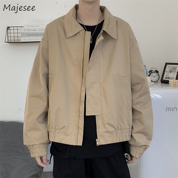

men's jackets spring autumn men short style pilot streetwear fashion turn down collar tactical bomber jacket vintage couple outwear bf, Black;brown