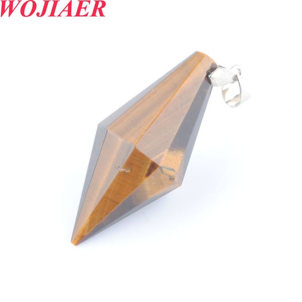 

Ntural Healing Crystal Stone Pendant Necklace Amethyst Symmetry Cone Bead Jewelry for Reiki Spiritual Energy Lucky BO916