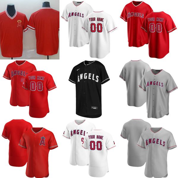 

2022 baseball jerseys custom jersey los angeles''angels''mens women youth shohei 17 ohtani mike 27 trout anthony 6 rendo, Blue;black