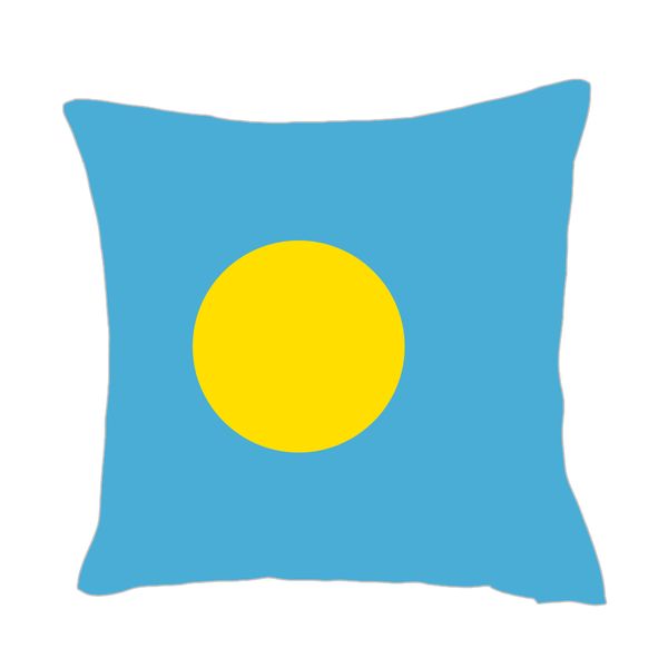 

palau flag throwpillow cover factory supply good price polyester satin pillow cover
