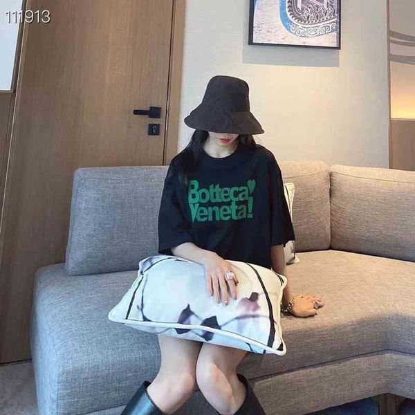 

designer t shirt bottegaa venetaas shirt high fashion brand new bv chest letter printing loose versatile men's women's short sleev, White;black