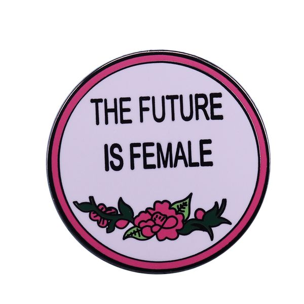 

beautiful feminist enamel pin ladies girl power flair jewelry, Blue
