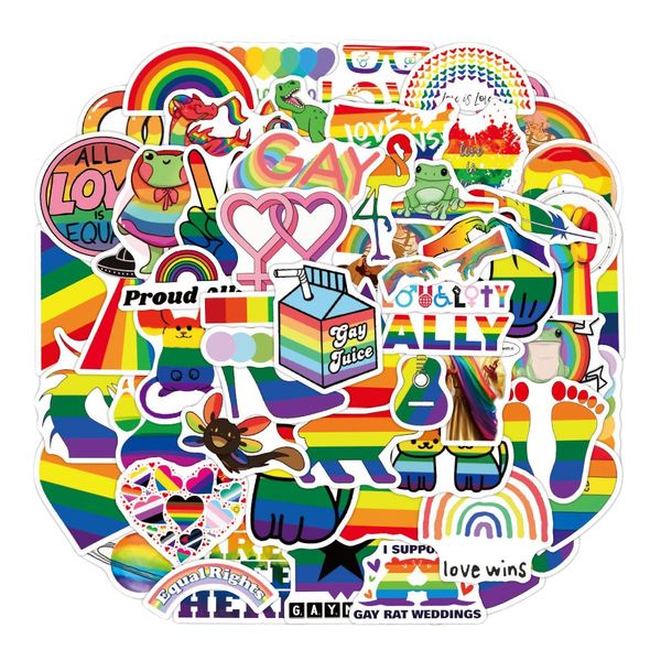 

outdoor games waterproof 10/30/50pcs colorful rainbow gay ally stickers motorcycle travel luggage skateboard guitar waterproof funny decal s