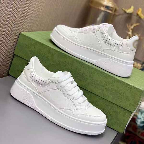 

old pattern ggs''gg muffin spring casual sneakers brand shoes flower designer small white thick-soled couple retro shoes leather, Black