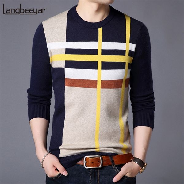 

men's sweaters fashion brand sweater for mens pullover o neck slim fit jumpers knitred woolen winter korean style casual clothes 220830, White;black