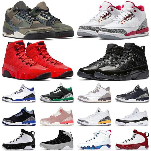 

shoe jumpman 9 9s basketball shoes 3s chile red sneakers mens womens trainers, Black
