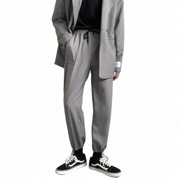 

men's suits & blazers men's suits & blazers / wear 2021 spring casual suiy pants for male trend directly loose all-match elastic w, White;black