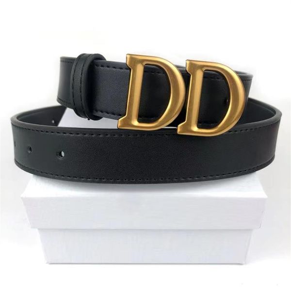 

mens designer belt luxury womens waist for man woman fashion casual double bronze letter buckle genuine leather belts cintura cein291o, Black;brown