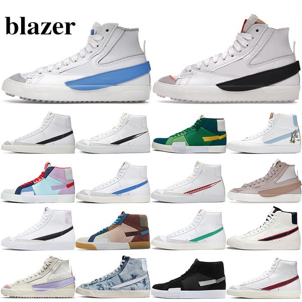 

blazer mid 77 vintage men women running shoes orange sail pacific blue white black green indigo pink oxford cool grey metallic gold mens tra