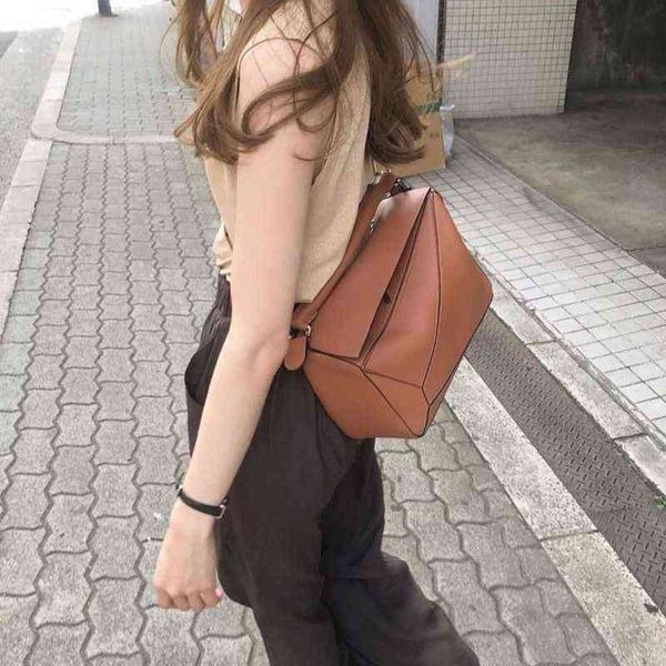 

fashion woman leather bag loews 2022 bags geometric puzzle lingge messenger sp wdzt