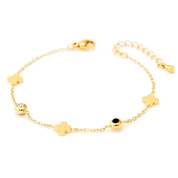 

cute design clover pendant necklace charm bracelet for women gift, Golden;silver