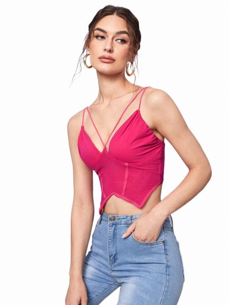 

women's tanks & camis x reveligion solid asymmetrical hem cami x0yb#, White