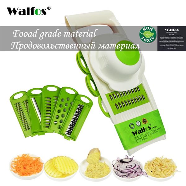 

walfos mandoline peeler grater vegetables cutter tools with 5 blade carrot grater onion vegetable slicer kitchen accessories247a
