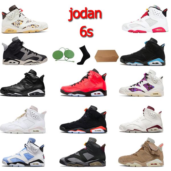 

2022 basketball shoes 6s jumpman 6 trainers sneakers designer black cat unc sport blue oreo with box 36-47