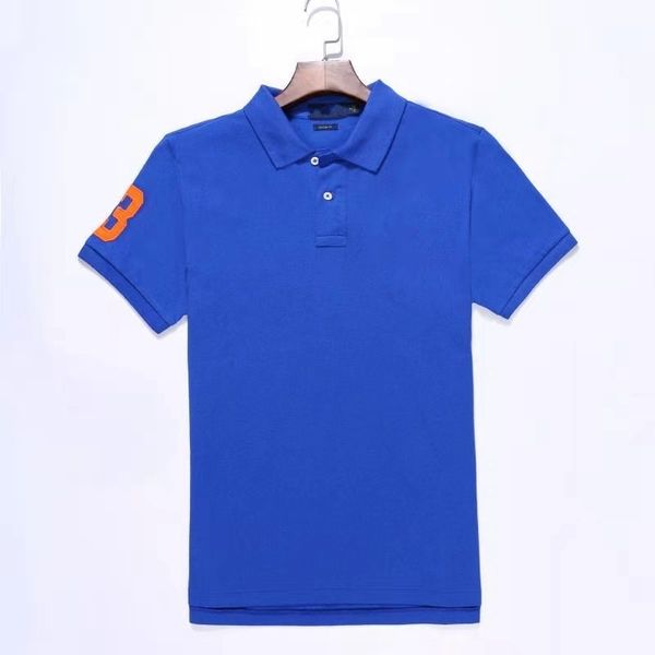 

wholesale 2249 summer new polos shirts european and american men's short sleeves casualcolorblock cotton large size embroidered fashion, White;black