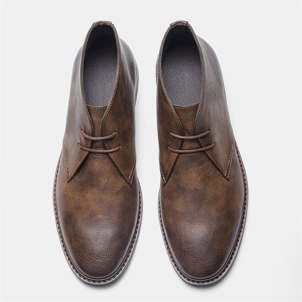 

dress shoes retro style men boots leather boots ankle #kd581 220831, Black