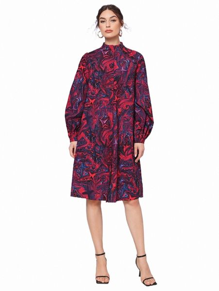 

casual dresses x ttadahh marble print button front shirt dress v7mf#, Black;gray