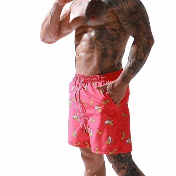 

men's shorts men's shorts swimwear beach board print men running sports sea surf pants quick dry breathable elastic waist casual 2, White;black