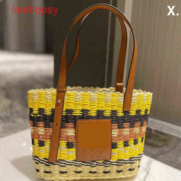 

bag woman bags loewss shoulder fashion handbag 2022 summer basket woven leathe