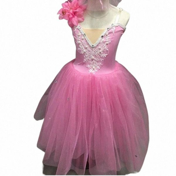

stage wear ballerina dress for kids children women romantic tutu long ballet girls modern dance costumes praise stage wear u4xa#, Black;red
