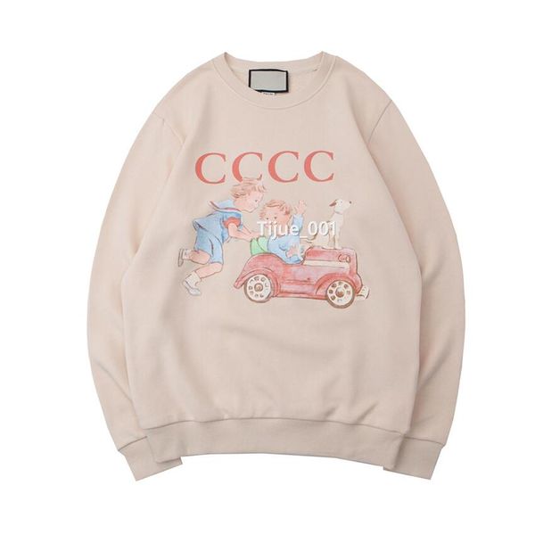 

22fw italy new classic street cartoon sweatshirt early spring autumn limited man women high end designer crewneck pullover fashion casual sw, Black