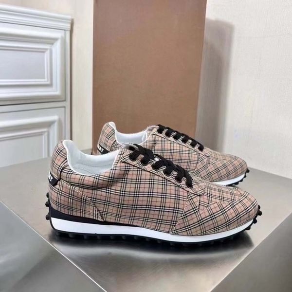 

designer striped vintage shoes house check suede sneaker men platform casual shoes shades flats trainers brand outdoor shoe 66, Black