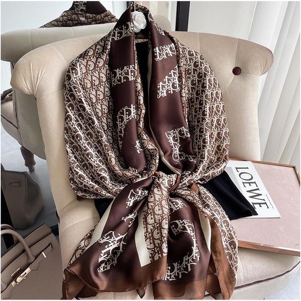 

ladies scarf shawl silk fashion scarves beach sunscreen bag headscarf shawls 180x90cm3147, Blue;gray