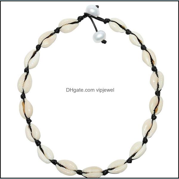 

other jewelry sets conch seashell necklace women jewelry summer beach shell choker bohemian rope cowrie beaded necklaces han vipjewel dhuxp, Silver