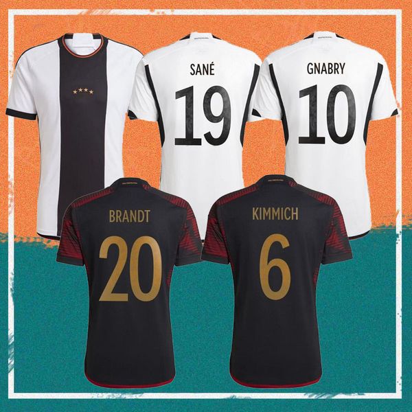 

2022 german #19 sane soccer jerseys 22/23 #6 kimmich #7 havertz #8 goretzka #9 fullkrug shirt #10 gnabry #11 gotze #13 muller #20 gunter wor, Black;yellow
