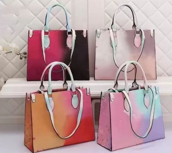 

designers bag multicolor gradient onthego tote evening bags designer handbag tie dye fashion hobo vhandbag oshopping ossbody bag