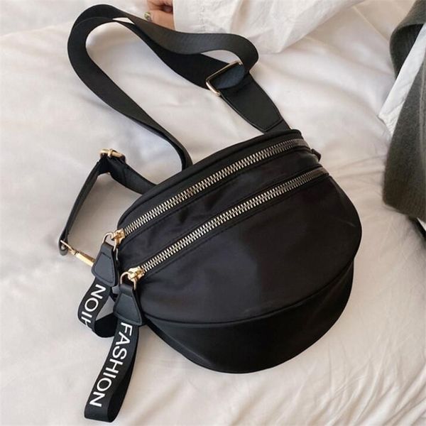 

waist bags fashion women fanny pack large capacity crossbody chest banana pu leather female belt phone 220831
