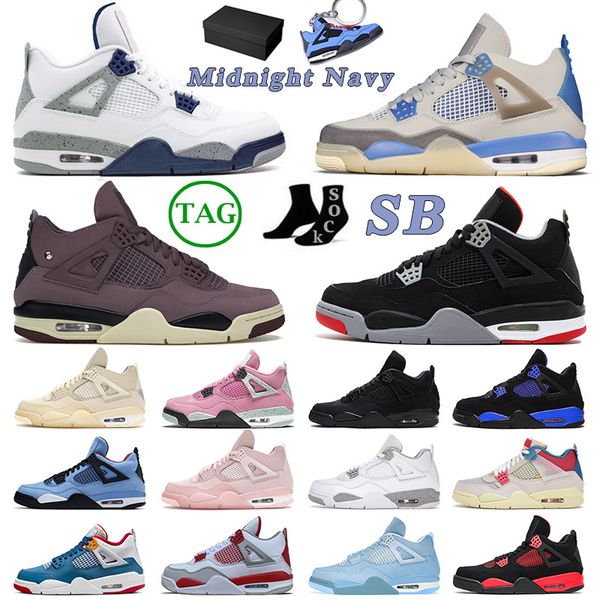

lows speed jumpman 4 4s iv basketball shoes mens womens designer midnight navy sb bred violet ore pink cactus jack black cats messy room sb