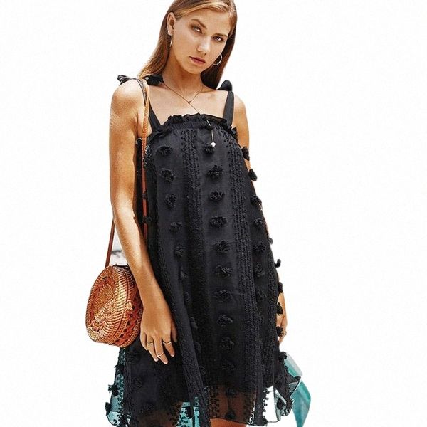 

casual dresses casual dresses 2021 fashion strapless lace-up spaghetti strap short women summer pink cute applique elegant holiday loose bea, Black;gray