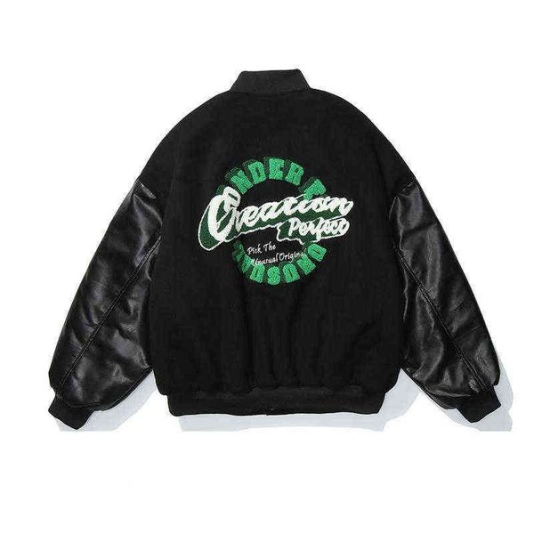 

women's jackets 2022 hiphop goth varsity bomber cyber y2k jacket female spring baseball basic jaket techwear cardigan for women coat bo, Black;brown