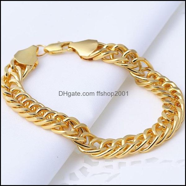 

charm bracelets heavy 44g hypotenuse net bracelet 18kt yellow gold hge 230mm mens new 100% real gold jllflh carshop2006 486 q2 drop dhizo, Golden;silver