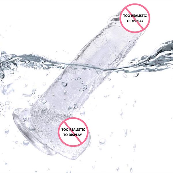 

beauty items new transparent crystal color phallus female masturbator products passion orgasm