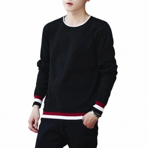 

men's sweaters o-neck high fashion knitted sweater for men casual pullover wool slim winter coat men's sweaters d1ma#, White;black